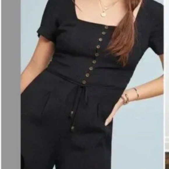 Maeve Wide Leg Corset Style Hipster Hippie Boho Bohemian Vaca Jumpsuit Romper - Picture 8 of 9